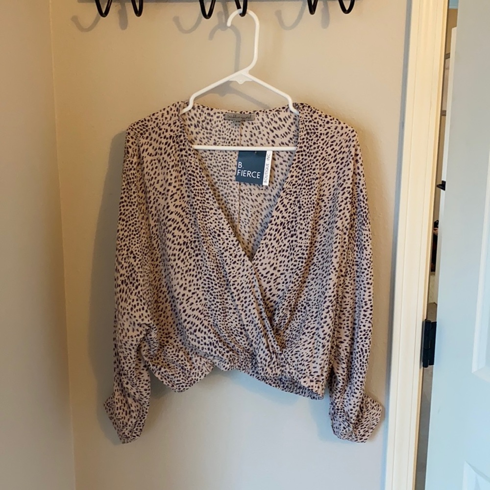 Leopard crop top